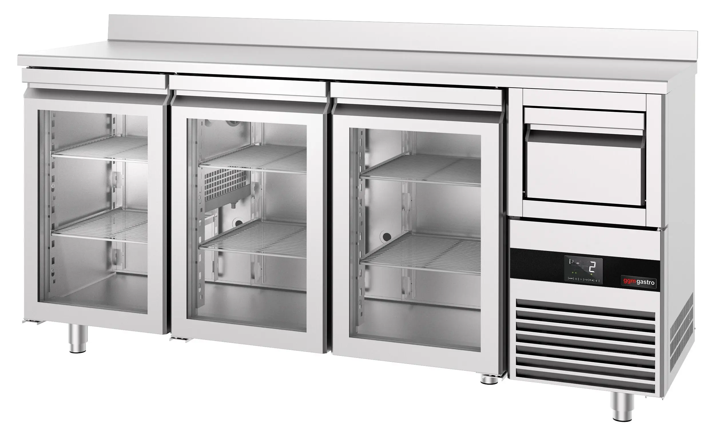 Masa frigorifica pentru bar GGM Gastro BGKF216DN#3#GT (Inox) - 6