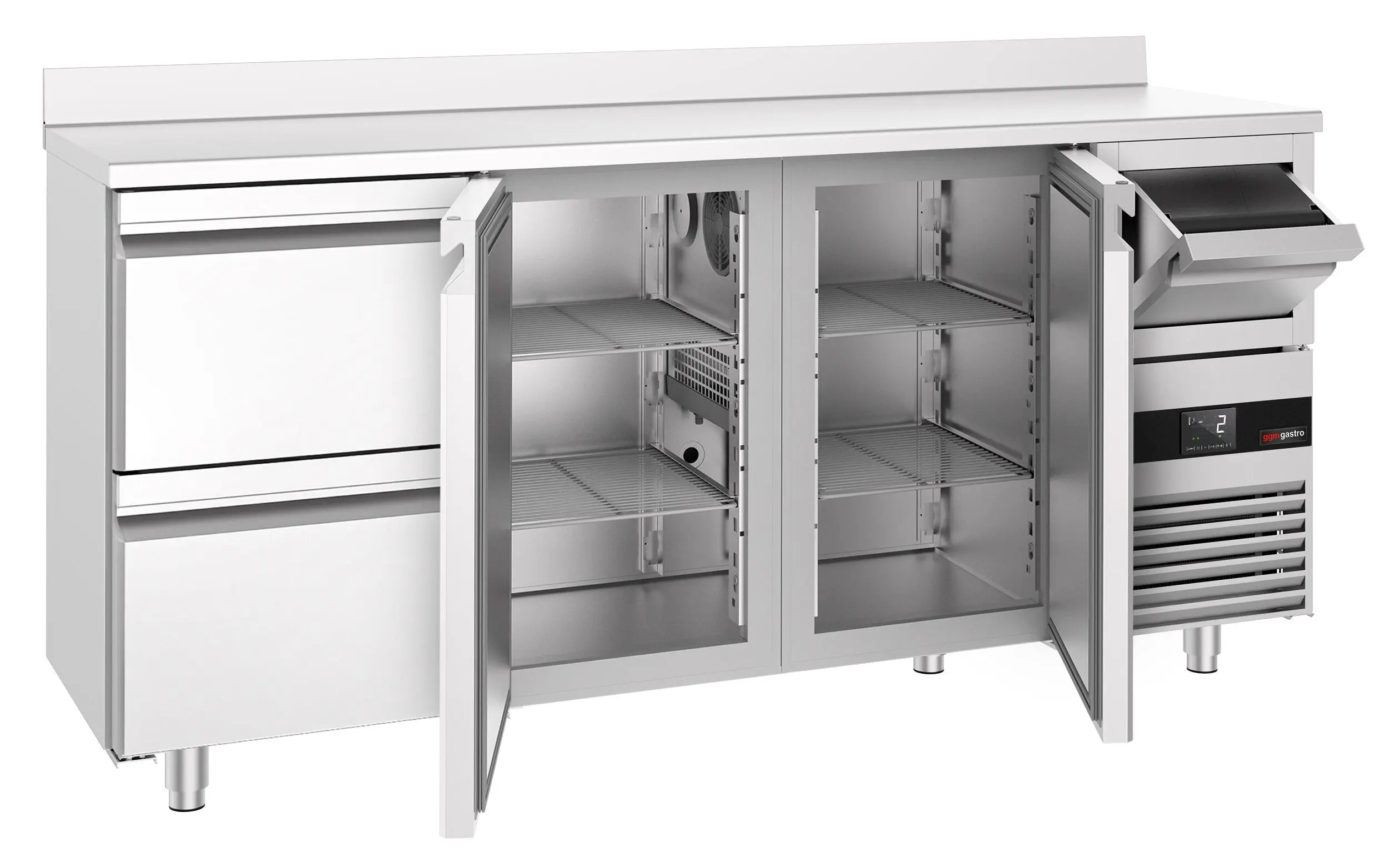 Masa frigorifica pentru bar GGM Gastro BGKF216DN#SBGKF12 (Inox) - 3