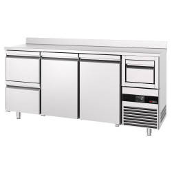 Masa frigorifica pentru bar GGM Gastro BGKF216DN#SBGKF12 (Inox) Thumb