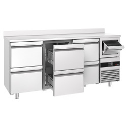 Masa frigorifica pentru bar GGM Gastro BGKF216DN6S (Inox) Thumb