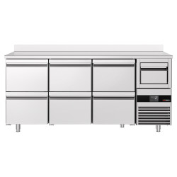 Masa frigorifica pentru bar GGM Gastro BGKF216DN6S (Inox) Thumb