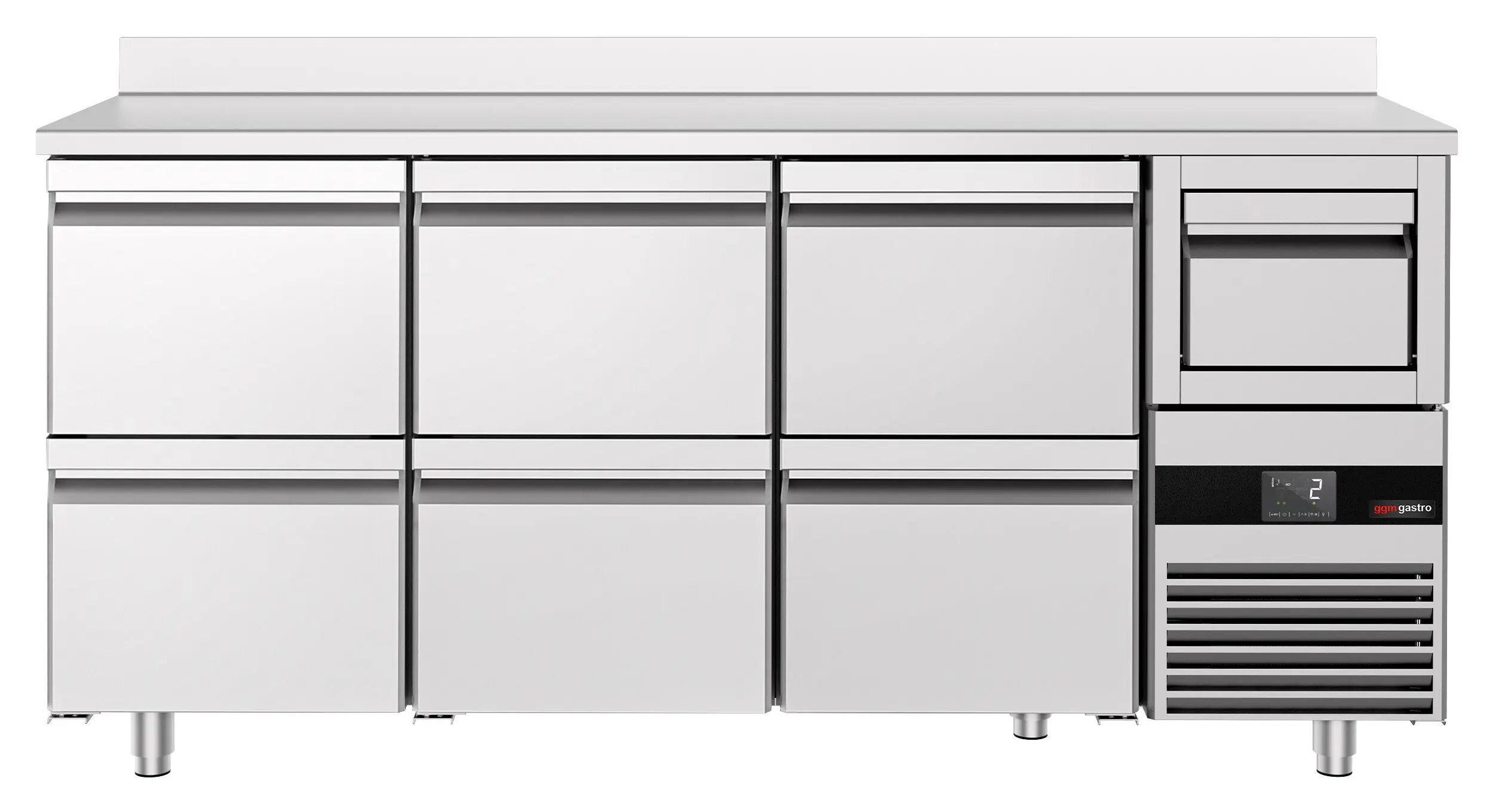 Masa frigorifica pentru bar GGM Gastro BGKF216DN6S (Inox) - 3