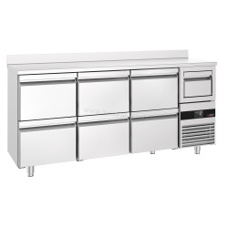 Masa frigorifica pentru bar GGM Gastro BGKF216DN6S (Inox)