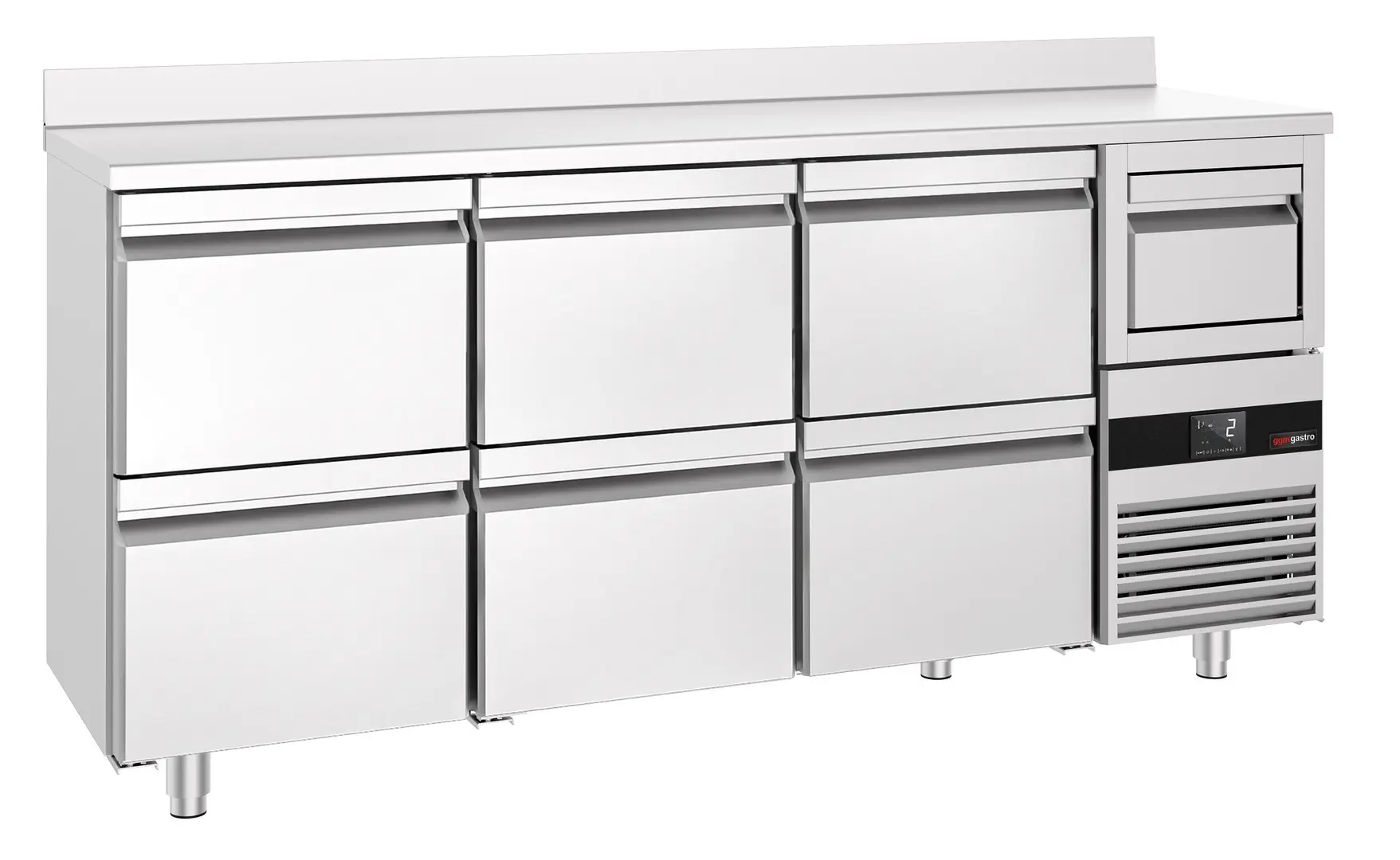 Masa frigorifica pentru bar GGM Gastro BGKF216DN6S (Inox)