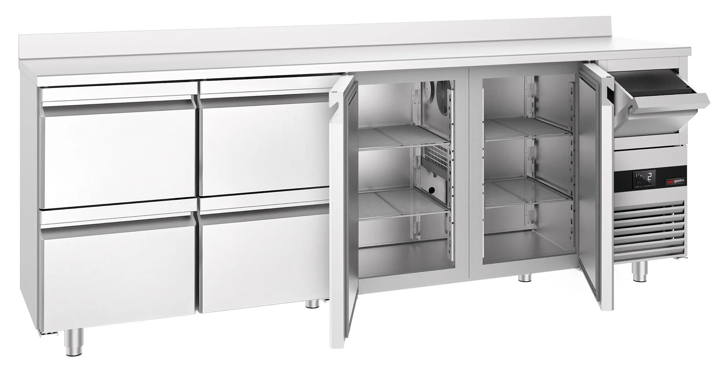 Masa frigorifica pentru bar GGM Gastro BGKF266DN#2#SBGKF12 (Inox) - 3