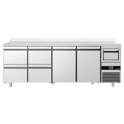 Masa frigorifica pentru bar GGM Gastro BGKF266DN#2#SBGKF12 (Inox) Thumb