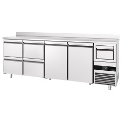 Masa frigorifica pentru bar GGM Gastro BGKF266DN#2#SBGKF12 (Inox) Thumb