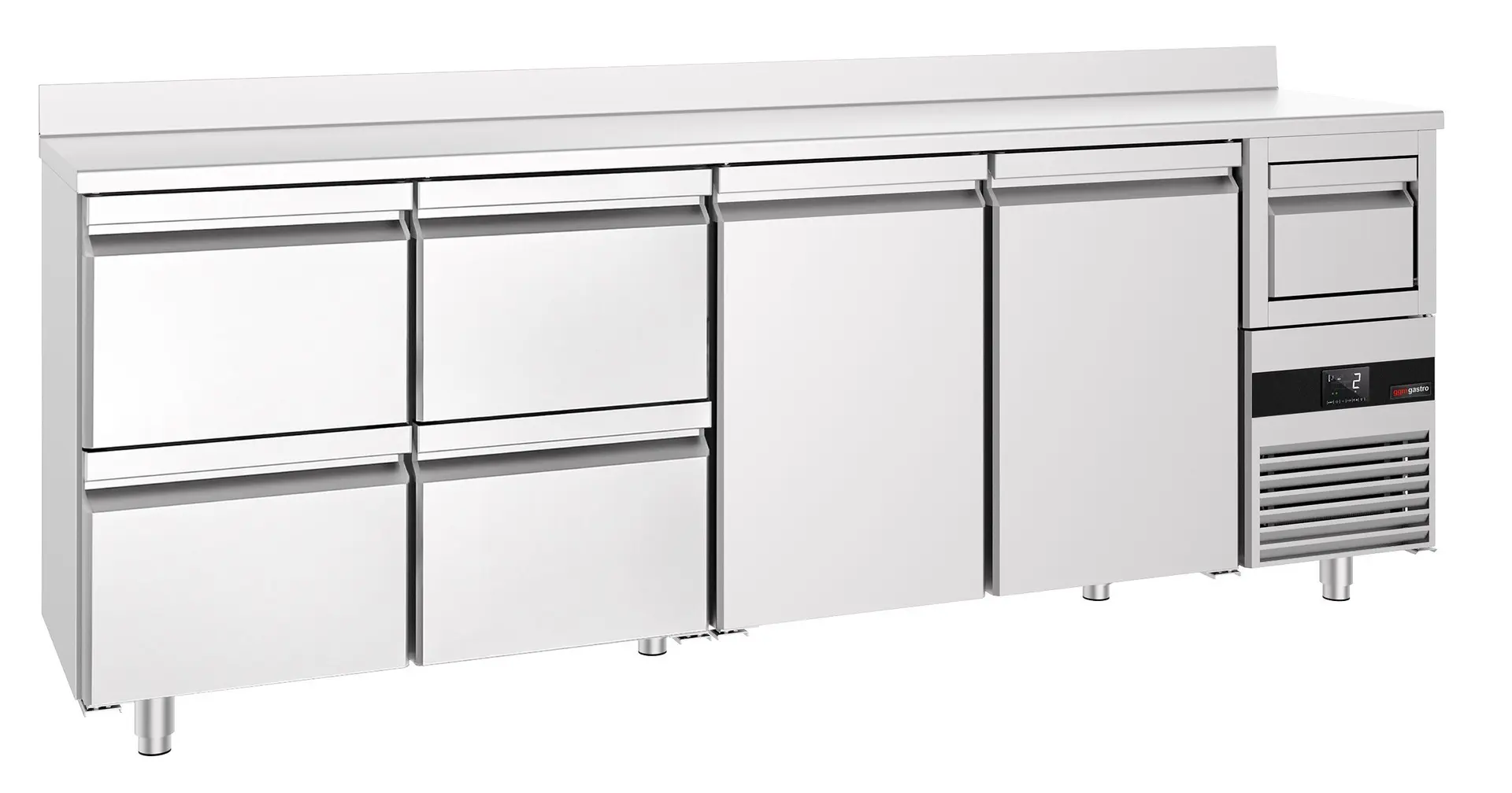 Masa frigorifica pentru bar GGM Gastro BGKF266DN#2#SBGKF12 (Inox)