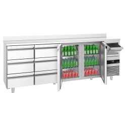 Masa frigorifica pentru bar GGM Gastro BGKF266DN#2#SBGKF13 (Inox) Thumb