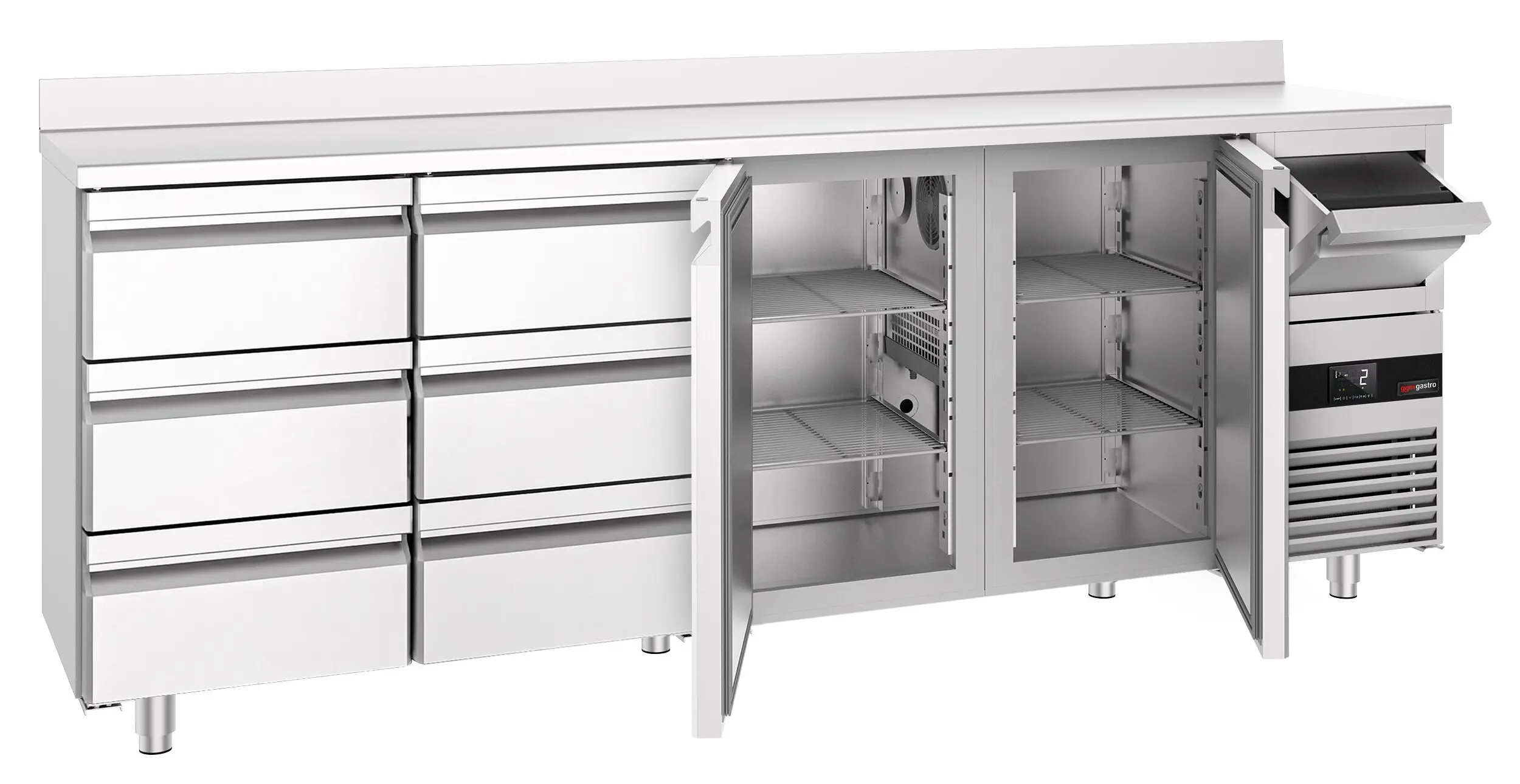 Masa frigorifica pentru bar GGM Gastro BGKF266DN#2#SBGKF13 (Inox) - 3