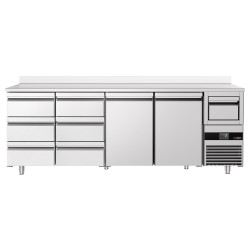 Masa frigorifica pentru bar GGM Gastro BGKF266DN#2#SBGKF13 (Inox) Thumb