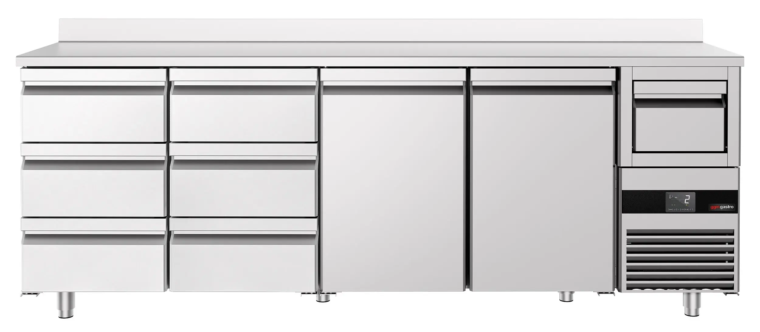 Masa frigorifica pentru bar GGM Gastro BGKF266DN#2#SBGKF13 (Inox) - 4