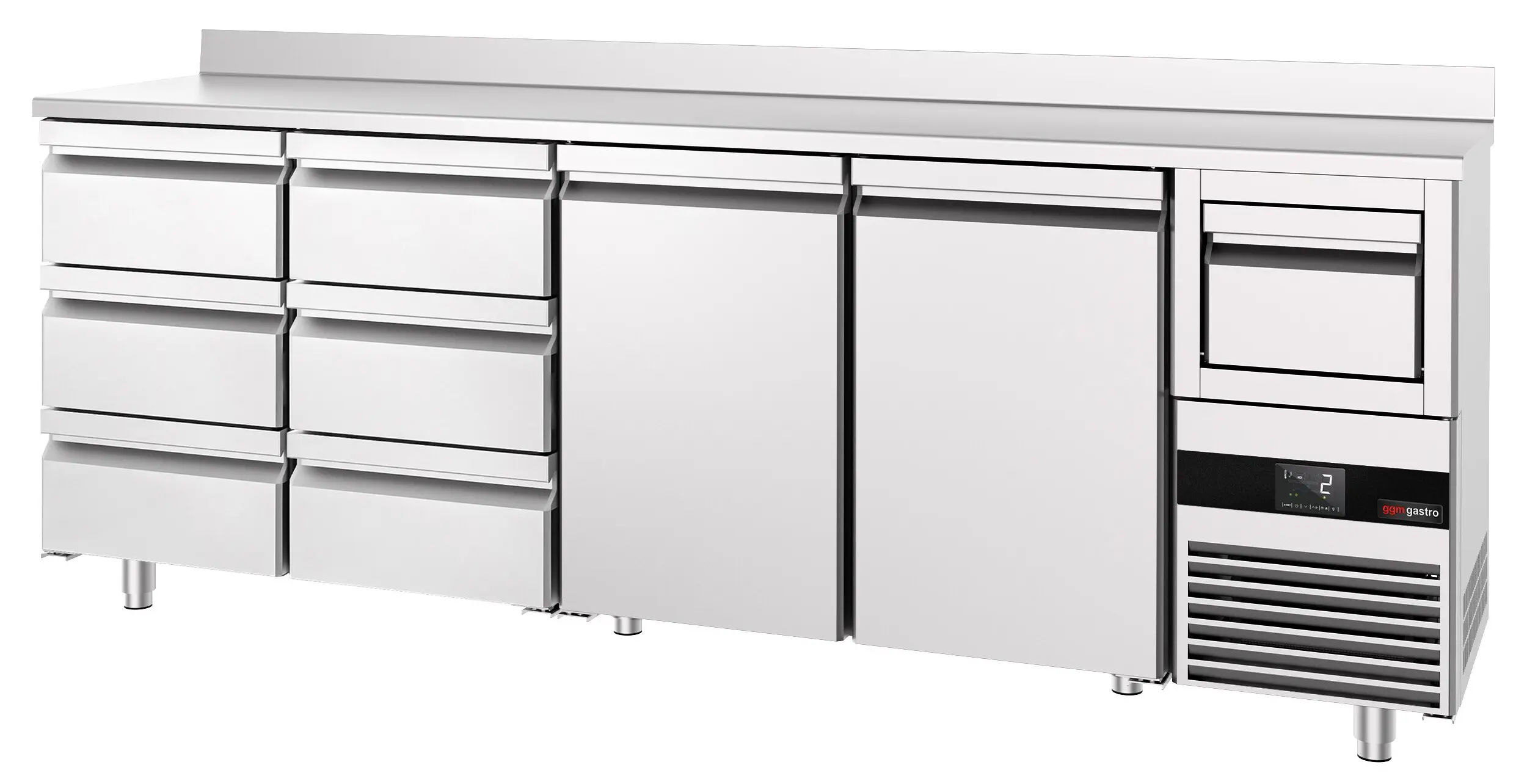 Masa frigorifica pentru bar GGM Gastro BGKF266DN#2#SBGKF13 (Inox) - 5
