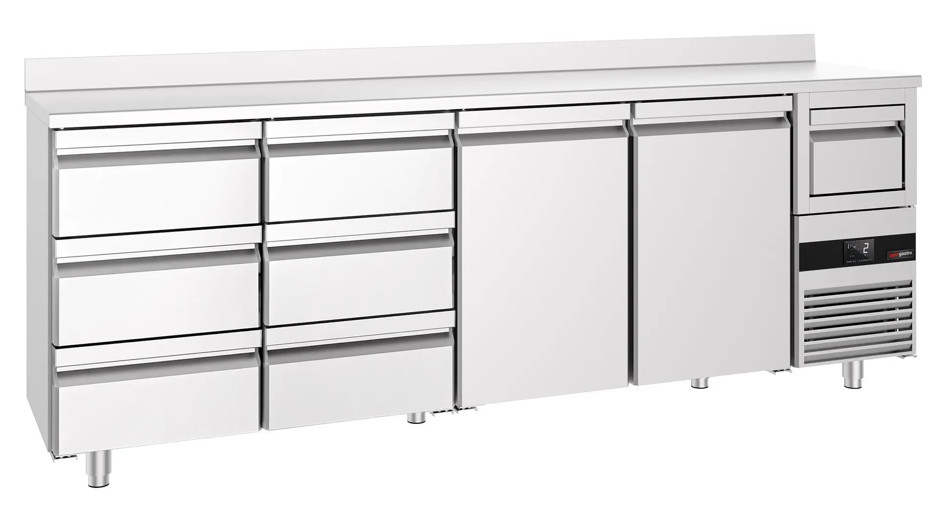 Masa frigorifica pentru bar GGM Gastro BGKF266DN#2#SBGKF13 (Inox)