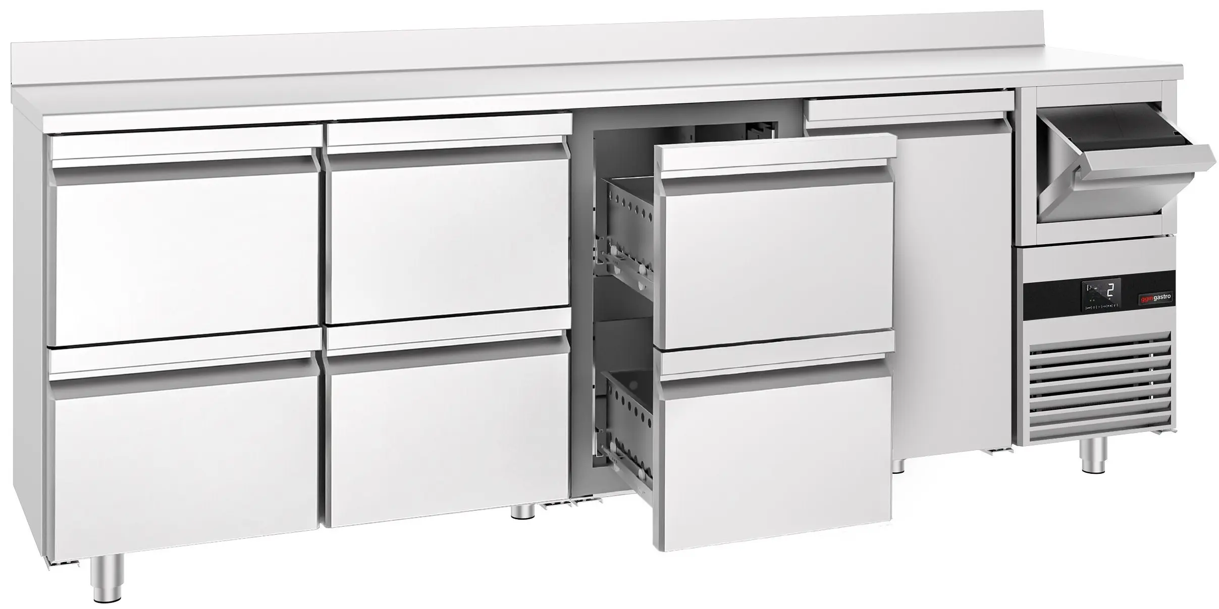 Masa frigorifica pentru bar GGM Gastro BGKF266DN#3#SBGKF12 (Inox) - 2