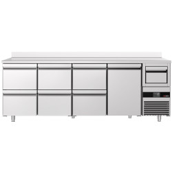 Masa frigorifica pentru bar GGM Gastro BGKF266DN#3#SBGKF12 (Inox) Thumb