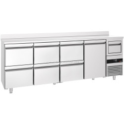 Masa frigorifica pentru bar GGM Gastro BGKF266DN#3#SBGKF12 (Inox)