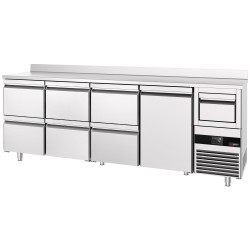 Masa frigorifica pentru bar GGM Gastro BGKF266DN#3#SBGKF12 (Inox) Thumb