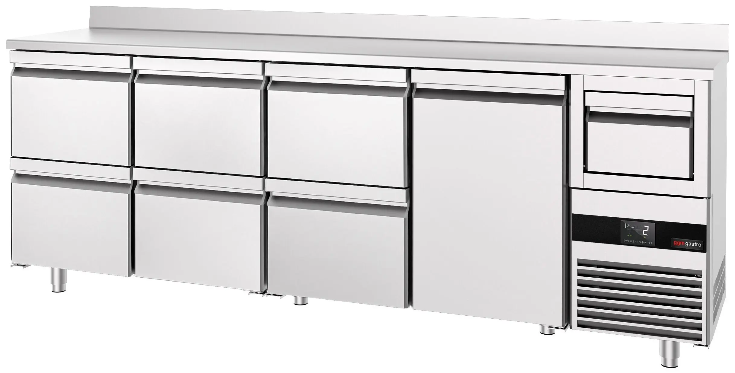 Masa frigorifica pentru bar GGM Gastro BGKF266DN#3#SBGKF12 (Inox) - 4