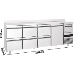 Masa frigorifica pentru bar GGM Gastro BGKF266DN#3#SBGKF12 (Inox) Thumb