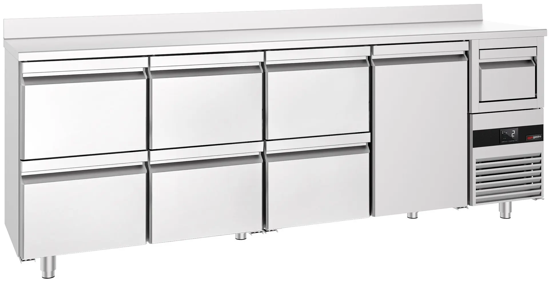 Masa frigorifica pentru bar GGM Gastro BGKF266DN#3#SBGKF12 (Inox)