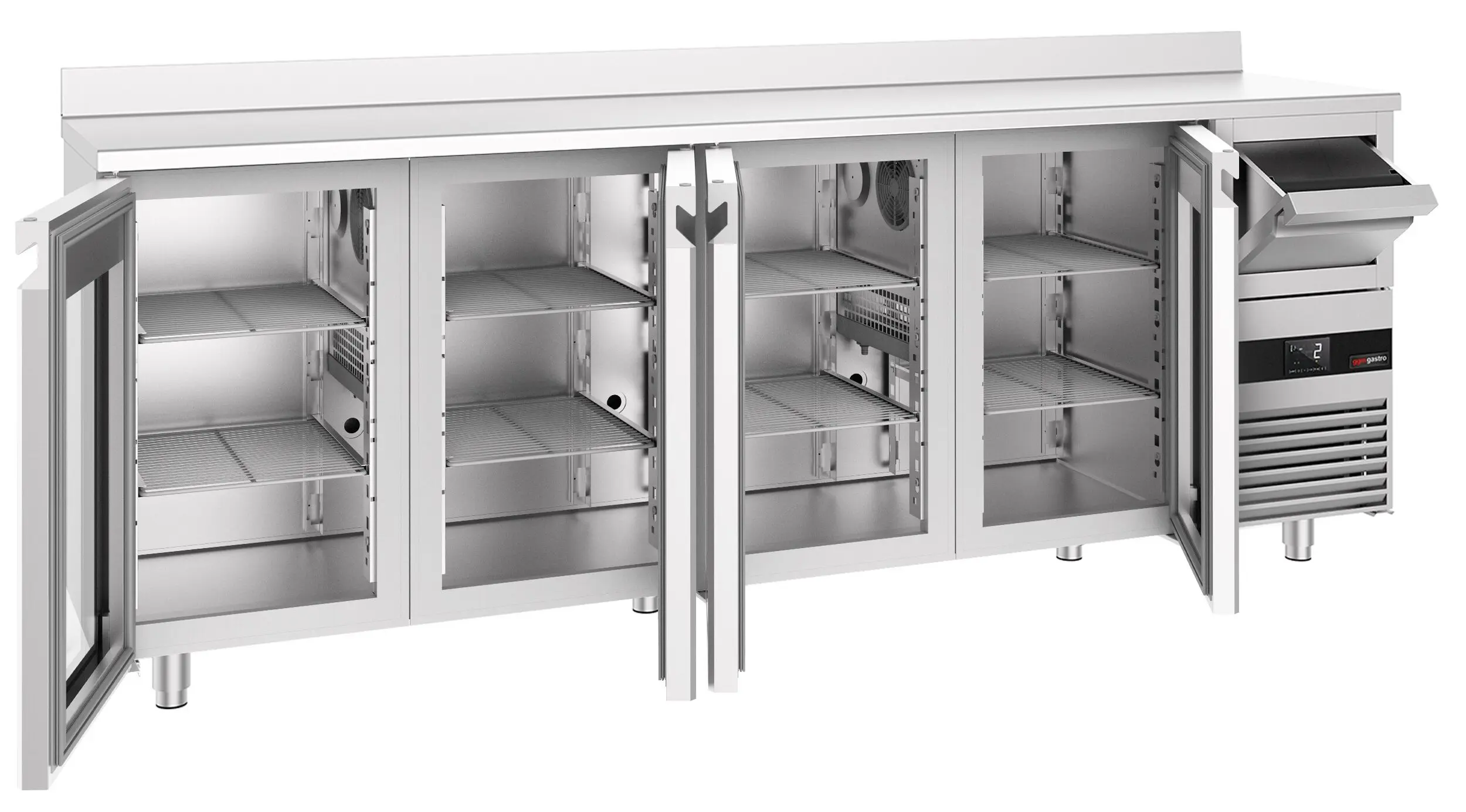 Masa frigorifica pentru bar GGM Gastro BGKF266DN#4#GT (Inox) - 4