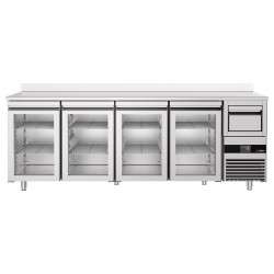 Masa frigorifica pentru bar GGM Gastro BGKF266DN#4#GT (Inox) Thumb