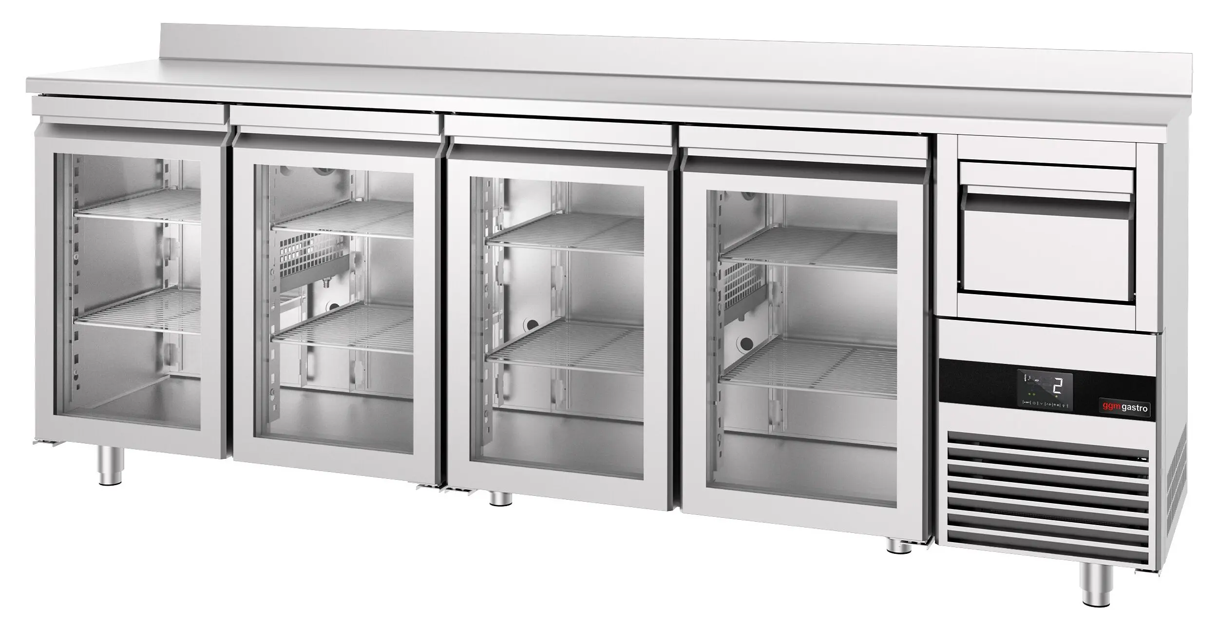 Masa frigorifica pentru bar GGM Gastro BGKF266DN#4#GT (Inox) - 6