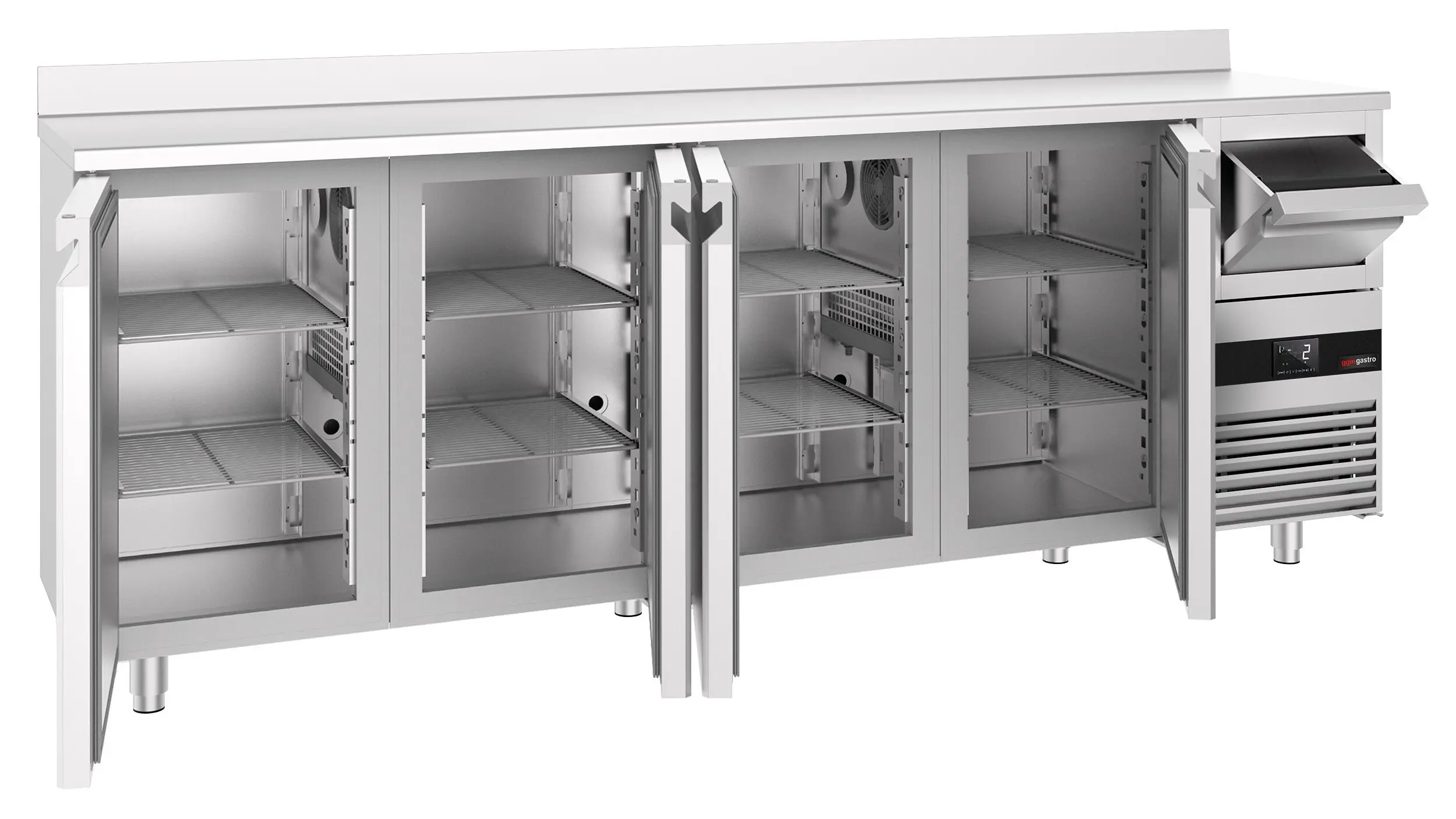 Masa frigorifica pentru bar GGM Gastro BGKF266DN (Inox) - 3