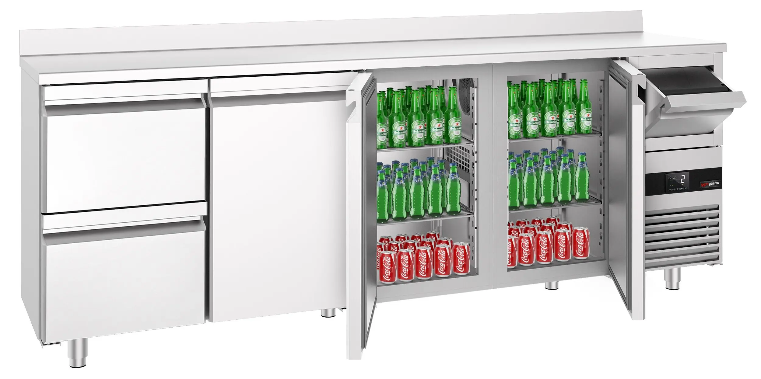 Masa frigorifica pentru bar GGM Gastro BGKF266DN#SBGKF12 (Inox) - 2