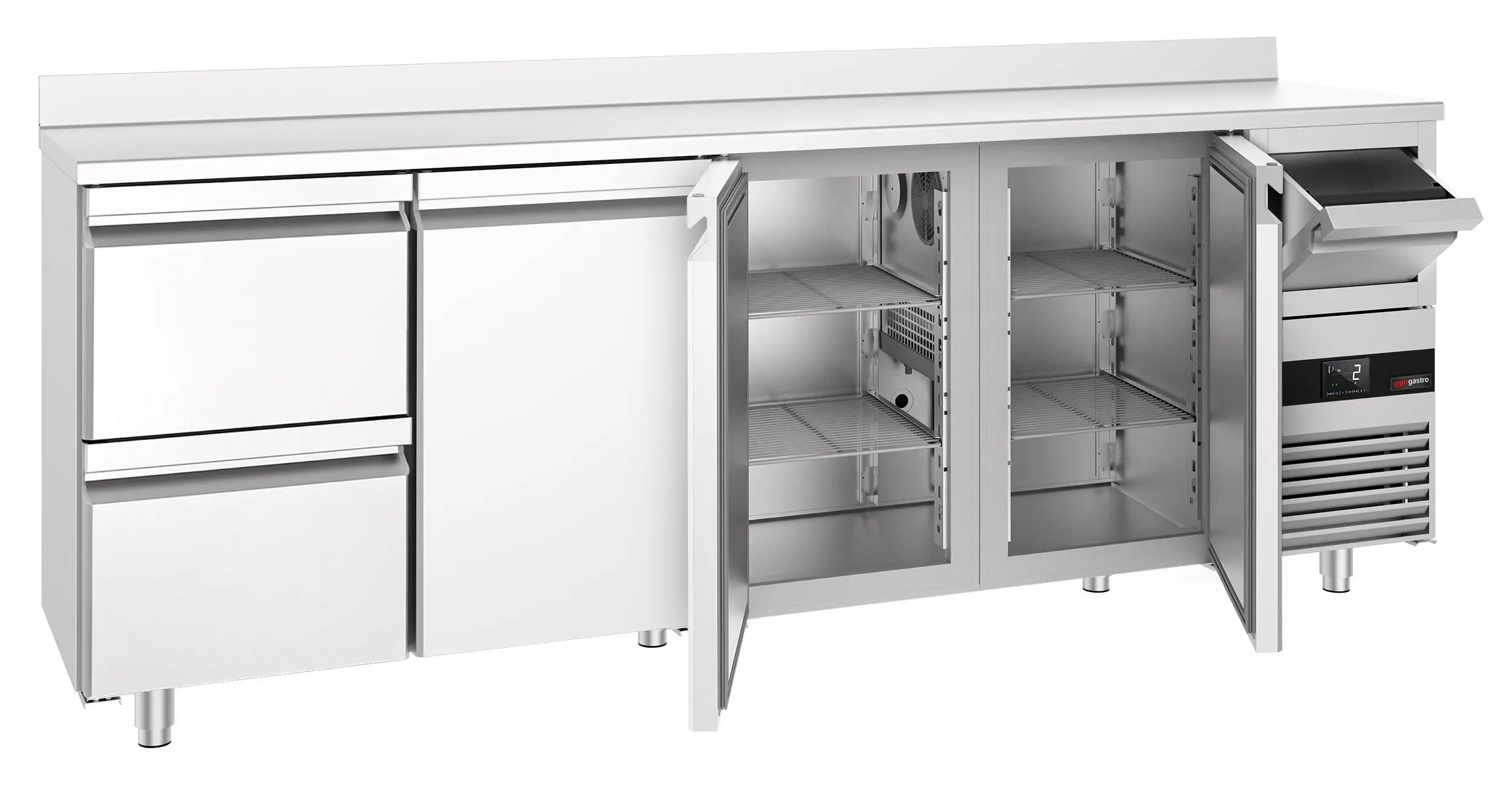 Masa frigorifica pentru bar GGM Gastro BGKF266DN#SBGKF12 (Inox) - 3