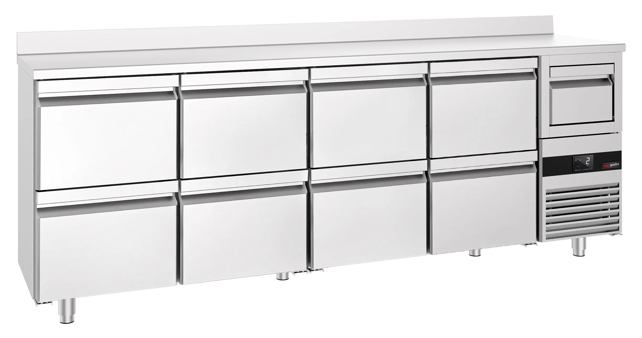 Masa frigorifica pentru bar GGM Gastro BGKF266DN8S (Inox) - 2