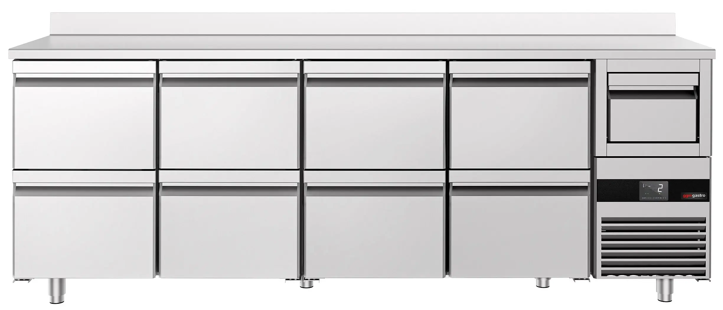 Masa frigorifica pentru bar GGM Gastro BGKF266DN8S (Inox) - 3