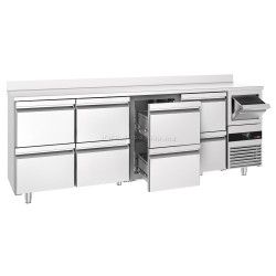 Masa frigorifica pentru bar GGM Gastro BGKF266DN8S (Inox)