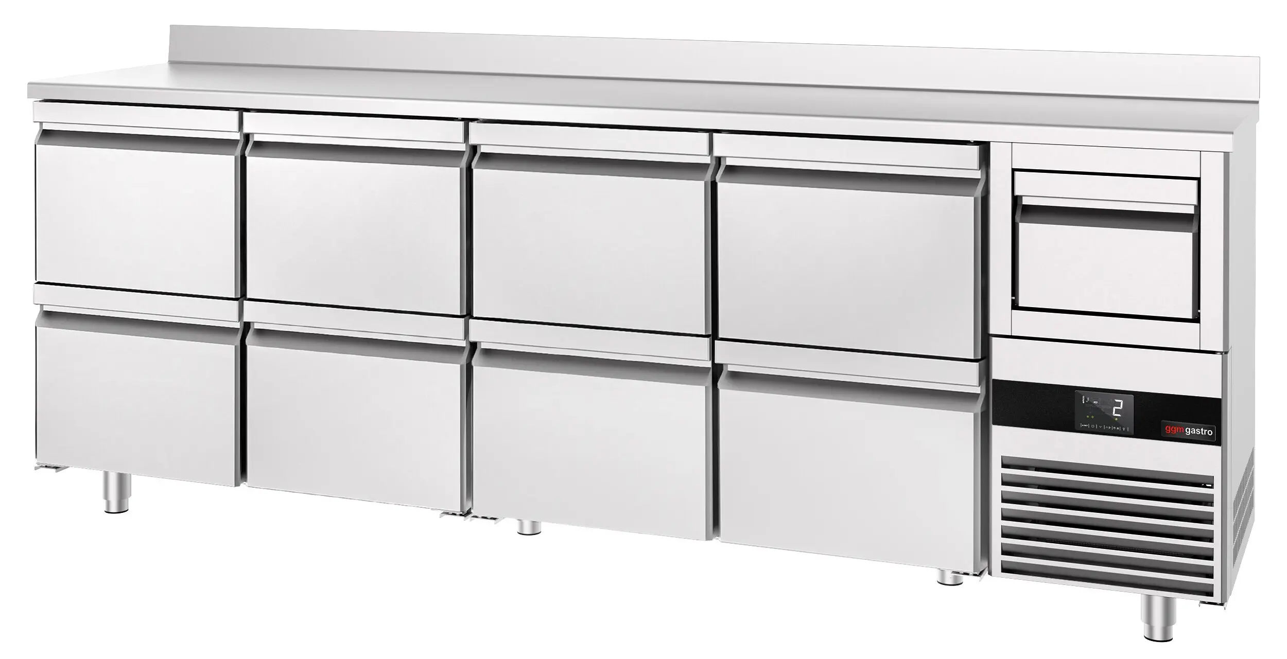 Masa frigorifica pentru bar GGM Gastro BGKF266DN8S (Inox) - 4