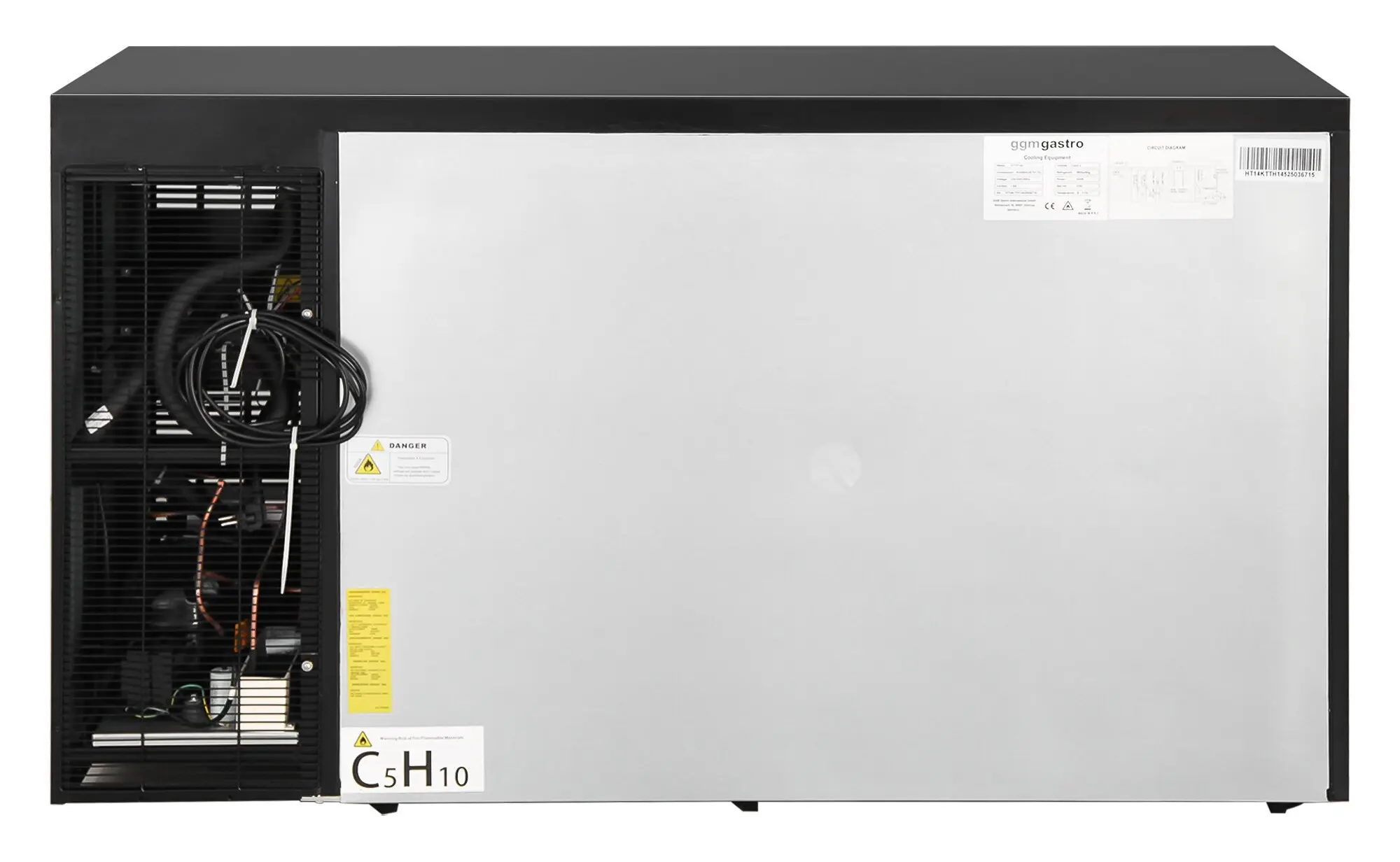 Masa frigorifica pentru bar GGM Gastro KTSH145 (Black) - 10