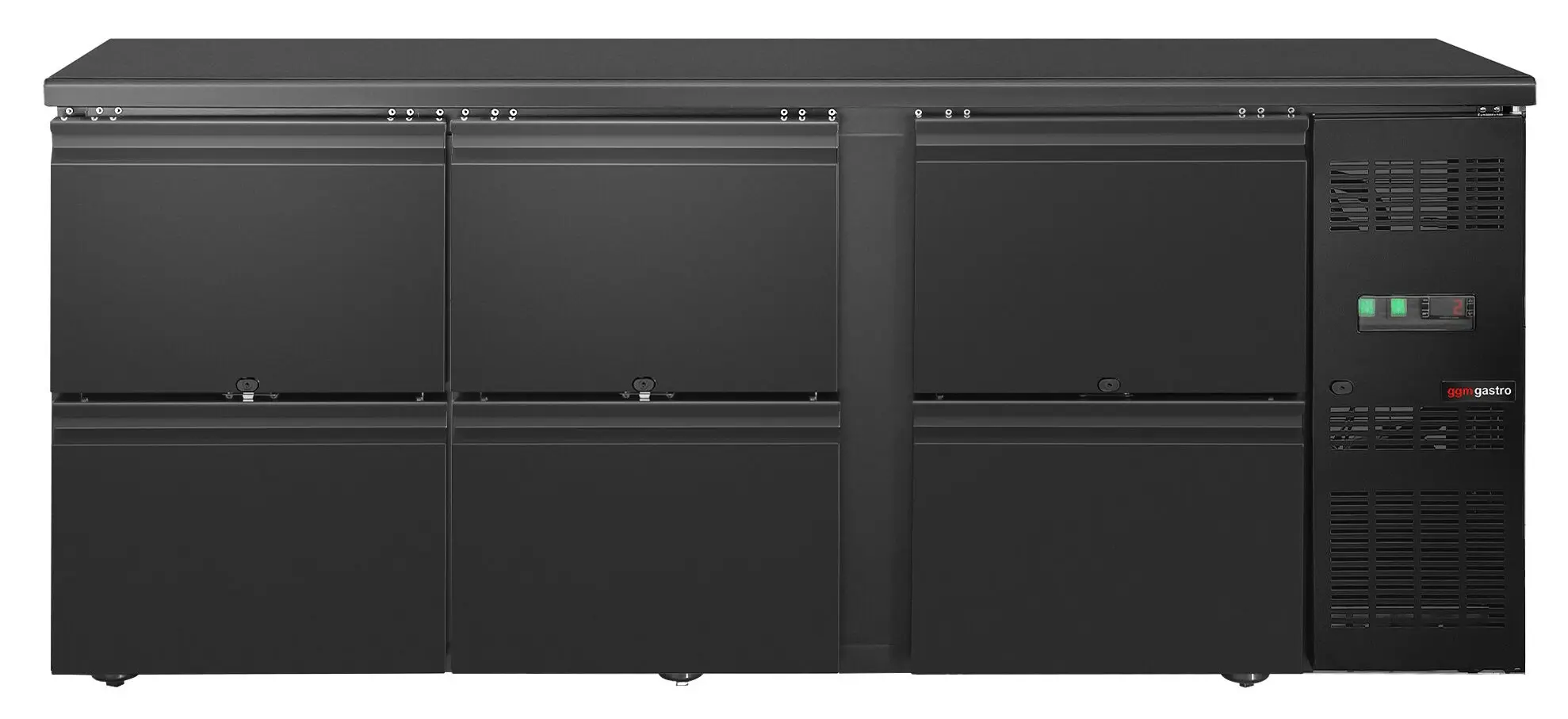 Masa frigorifica pentru bar GGM Gastro KTSH205 (Black) - 3