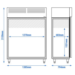 Dulap frigorific GGM Gastro BEI148T2 (Inox) Thumb