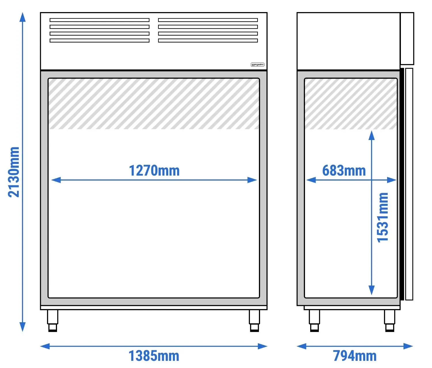Dulap frigorific GGM Gastro BEI148T2 (Inox) - 3