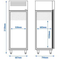 Dulap frigorific GGM Gastro BEI78T1 (Inox) Thumb