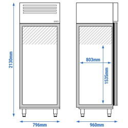 Dulap frigorific GGM Gastro BEI81T1 (Inox) Thumb