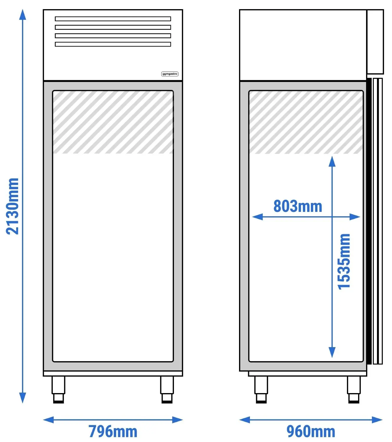 Dulap frigorific GGM Gastro BEI81T1 (Inox) - 4