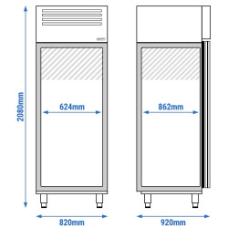 Dulap frigorific GGM Gastro BKFG8060D (Inox) Thumb