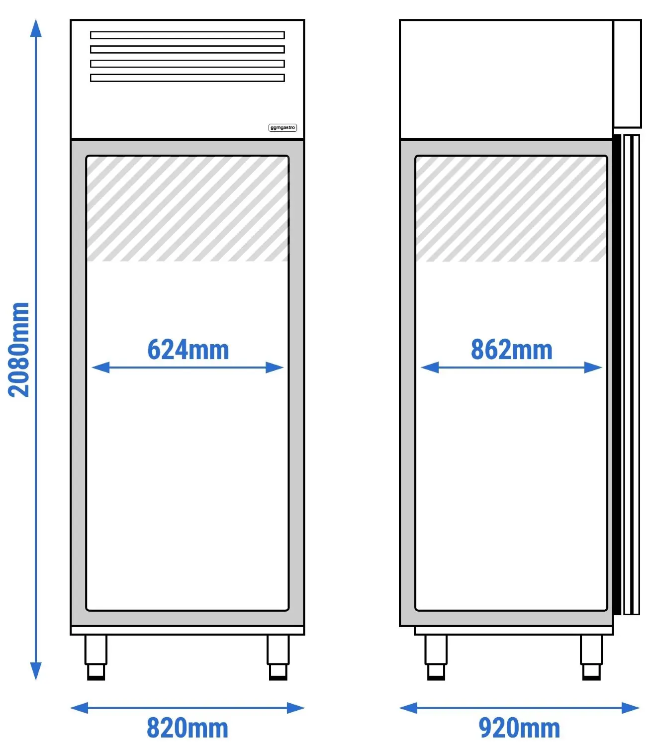 Dulap frigorific GGM Gastro BKFG8060D (Inox) - 3