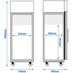Dulap frigorific GGM Gastro BKG800GND#07 (Inox) Thumb