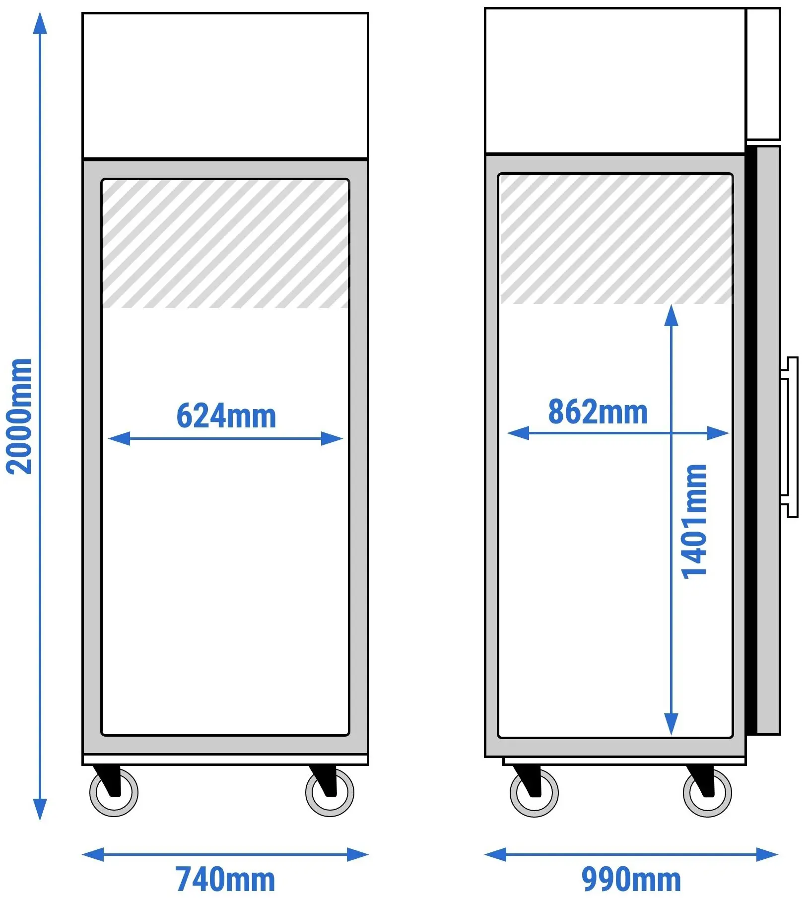 Dulap frigorific GGM Gastro BKG800GND#07 (Inox) - 3