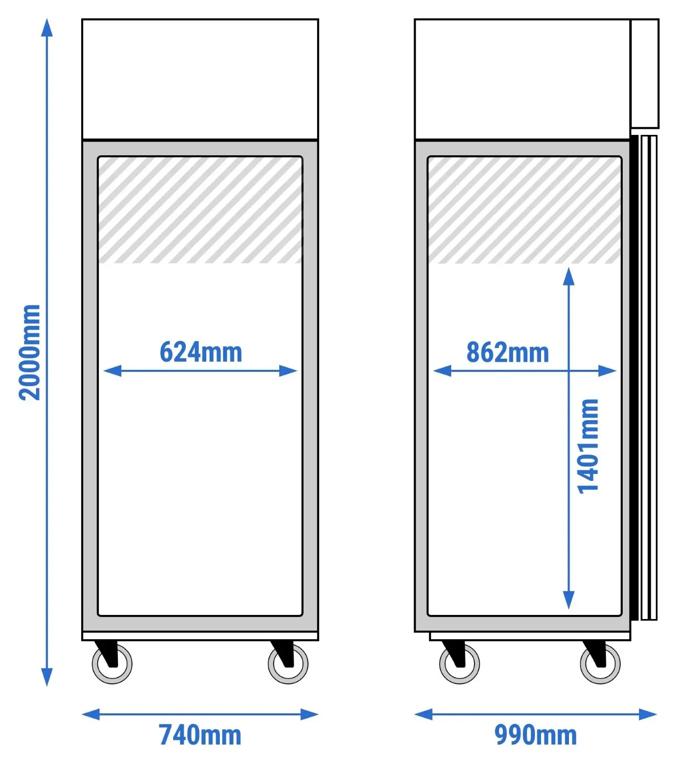 Холодильный шкаф GGM Gastro BKG800ND#07 (Inox) - 7