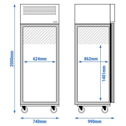 Dulap frigorific GGM Gastro BKG800ND (Inox) Thumb