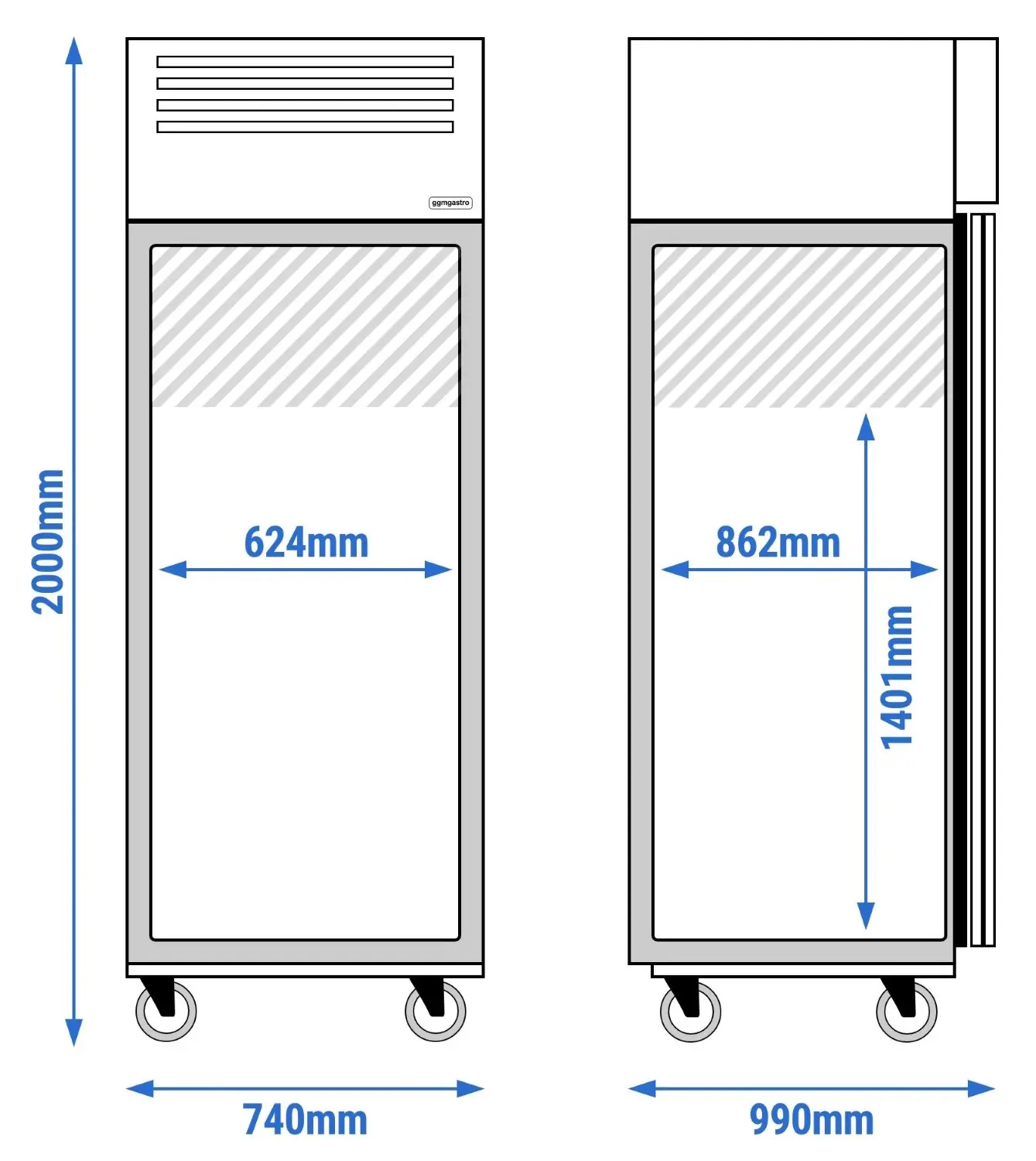 Dulap frigorific GGM Gastro BKG800ND (Inox) - 11
