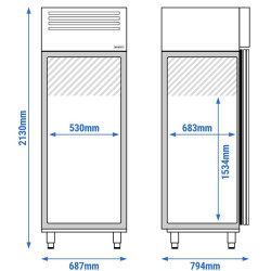 Dulap congelator GGM Gastro BTEI78T1 (Inox) Thumb